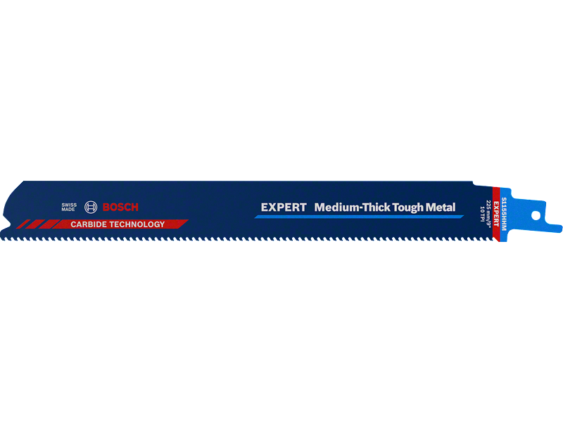 List Bosch za sabljasto žago EXPERT ‘Medium-Thick Tough Metal’ S 1155 HHM list, 225mm, 10 TPI, za cevi, 2608900374